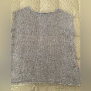 Eileen Fisher Sleeveless 100% Cotton Summer Sweater